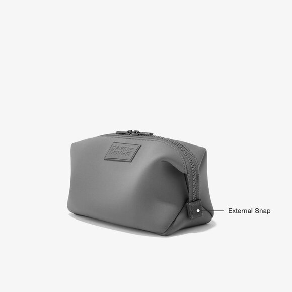 Dagne Dover Hunter Neoprene Toiletry Bag in Dark Moss, Large - Picture 8 of 10